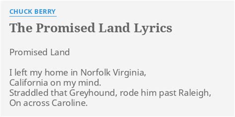 chuck berry promised land lyrics.
